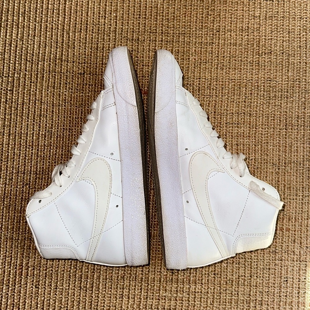 Nike Blazer mid 77 white leather 39 euro US 8 women’s high top sneakers